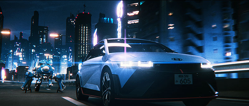 Hyundai「IONIQ 5 N」超高性能 EV と攻殻機動隊 草薙素子 タチコマ＿首都高バトルの結末は!? 二人の素子、もうひとつの未来【興奮動画】