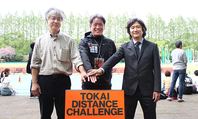 東海大学＋高見沢サイバネティックス＿陸上競技場 電子ペーサー 国内初開発＆初常設　箱根駅伝や陸上界の記録更新に貢献、製品化めざし災害時やイベントの誘導灯などへの展開も