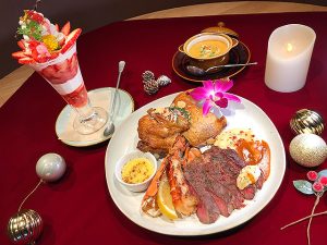 東京 代々木公園 BE STAGE ハワイアンレストラン「Tiki’s Tokyo」に3つのクリスマス限定メニュー　圧倒的なハワイ感満載のサーフ＆ターフ、贅沢ビスク、いちごパフェも◎ 愛犬OK♪