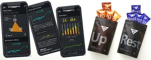 江崎グリコ　Up＆Rest サプリ＋パワープロダクションアプリで運動 新習慣　Garmin とも連携　運動モードへ導く Up と戦略的休息 Rest を最適な粒数で摂取し自分の身体とパフォーマンスを革新